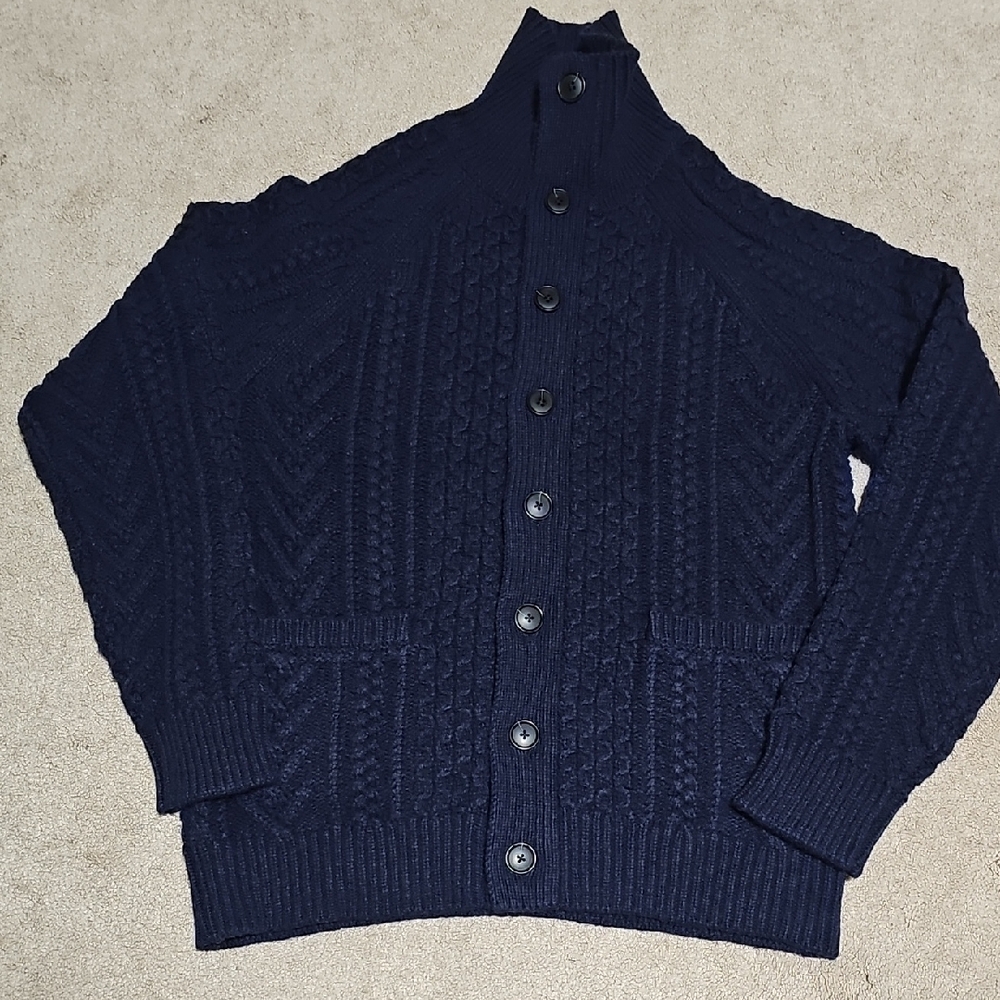 J. Crew Dark Blue Men's Cardigan Sweater